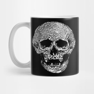 Vile Grungy Skull Art Illustration In Black and White Mug